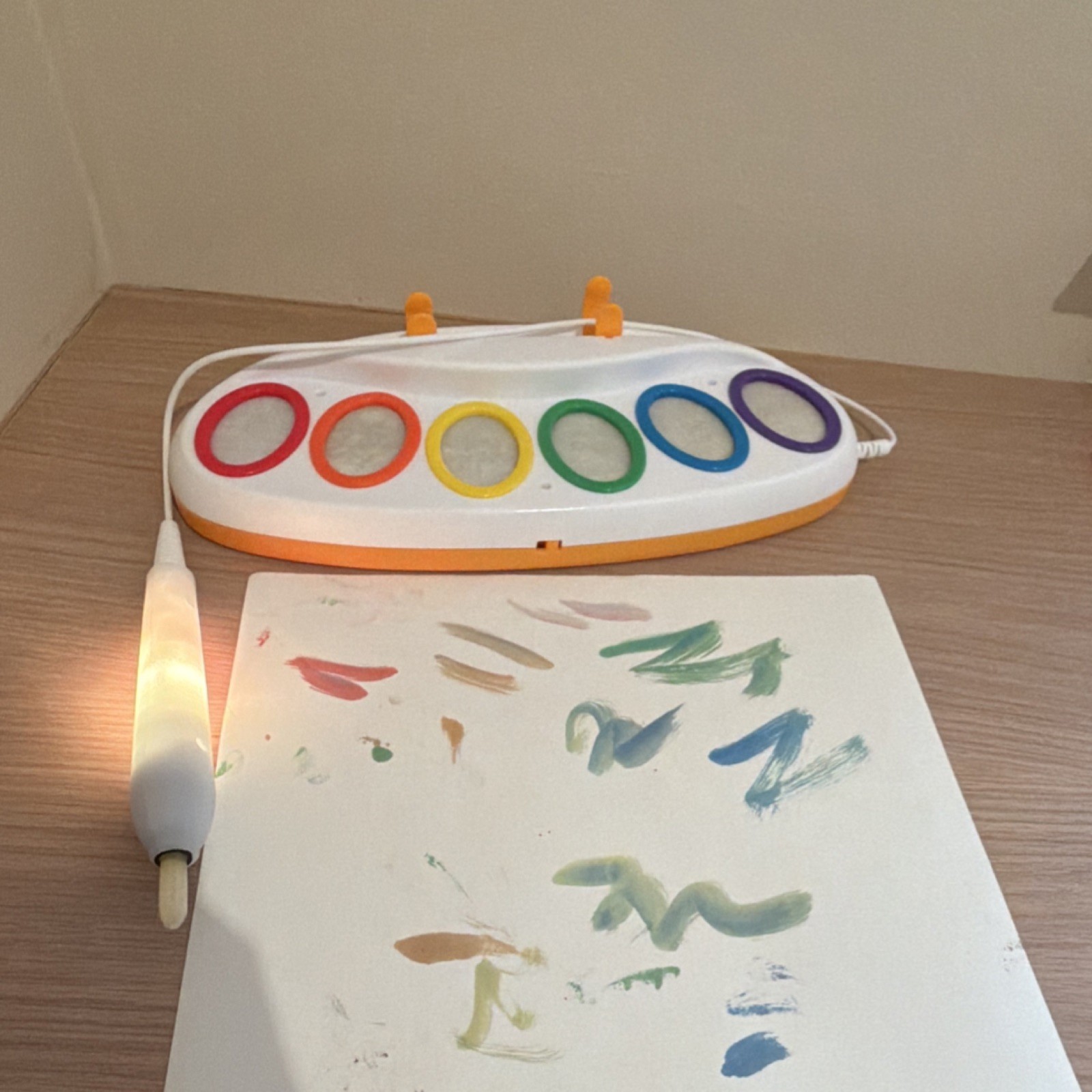 Electronic Learning Color Palette with Interactive Light-Up Stylus for Kids