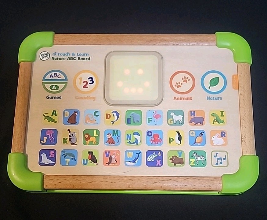 LeapFrog Touch & Learn Nature ABC Board Wooden “Tablet” & LED Screen Games &More