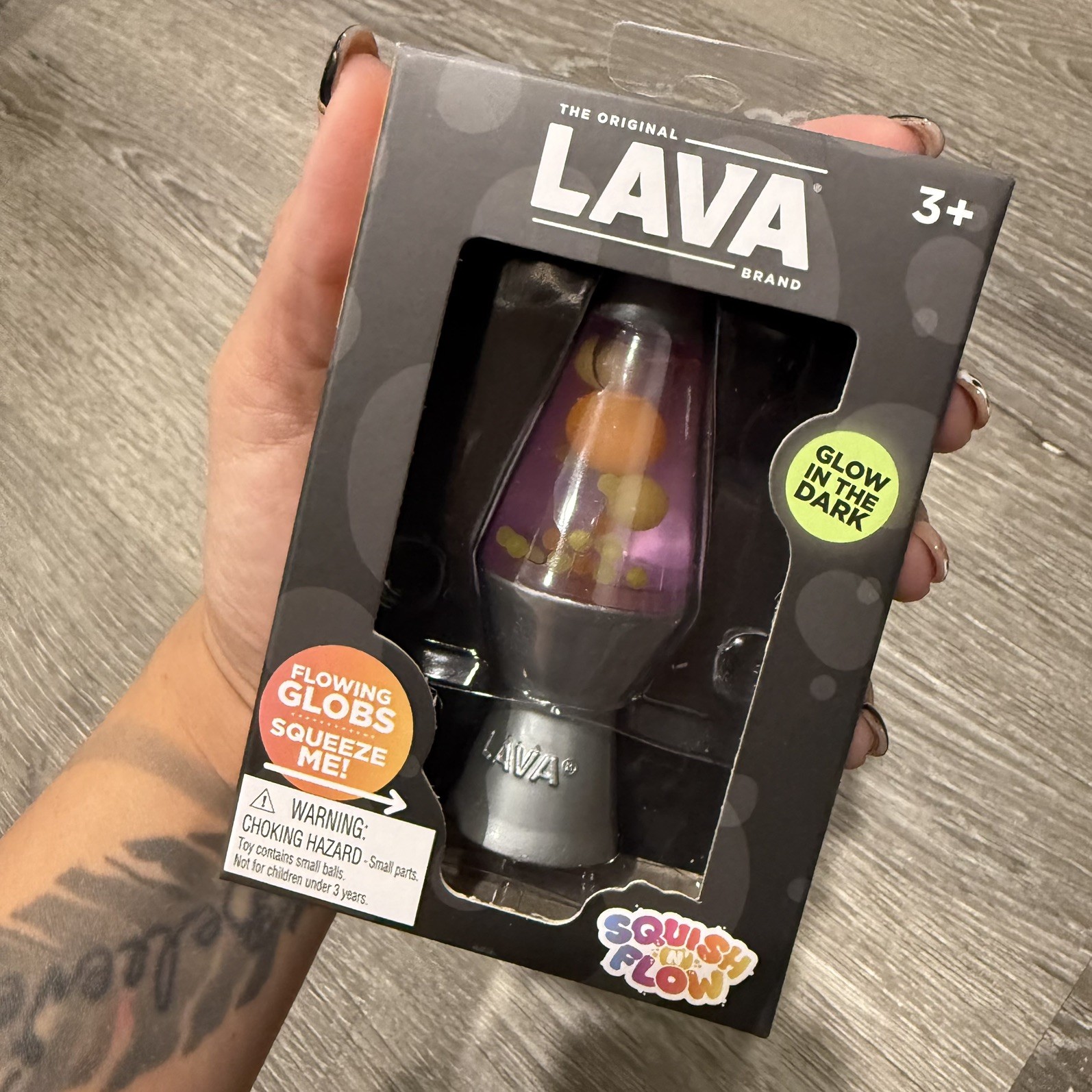 🔥Schylling Lava Squish N Flow Squishy NeeDoh Glow In The Dark Lava Lamp NEW