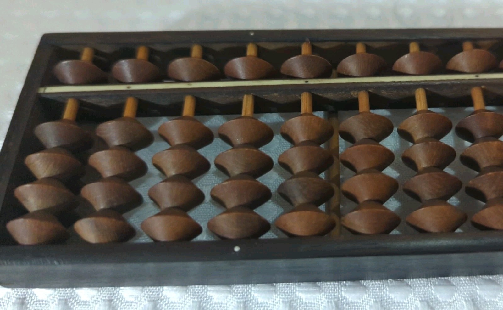 Japanese Soroban Wooden Abacus 21 Rod 105 Bead 12″ Calculator 1960s VTG