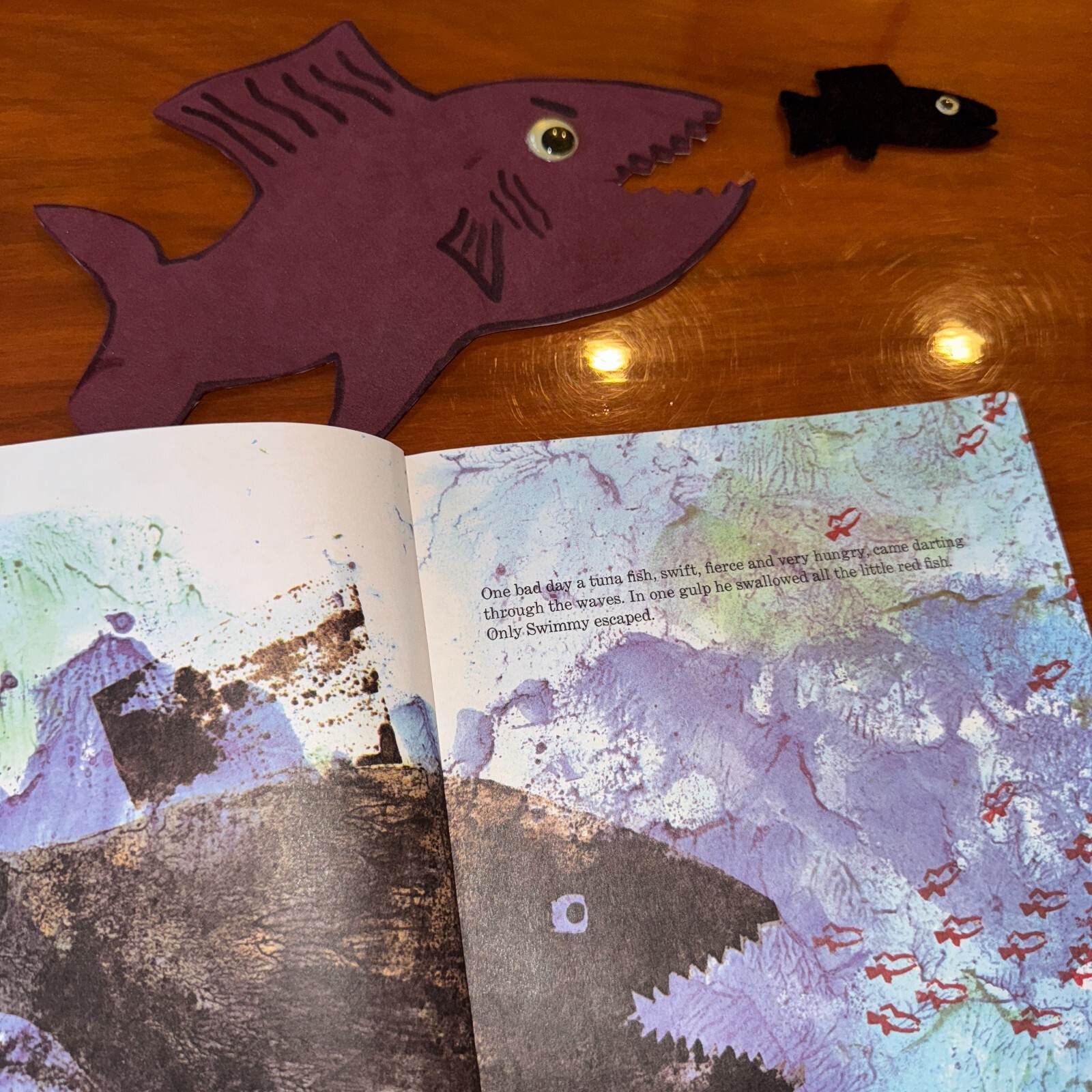 Montessori Read Along Picture Book Matching Swimmy by Leo Lionni Handmade Lesson