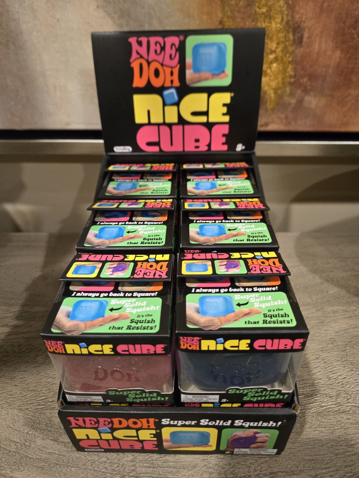 🔥12x NeeDoh Nice Cube Super Solid Squish Blue Purple Pink With Case Nee Doh
