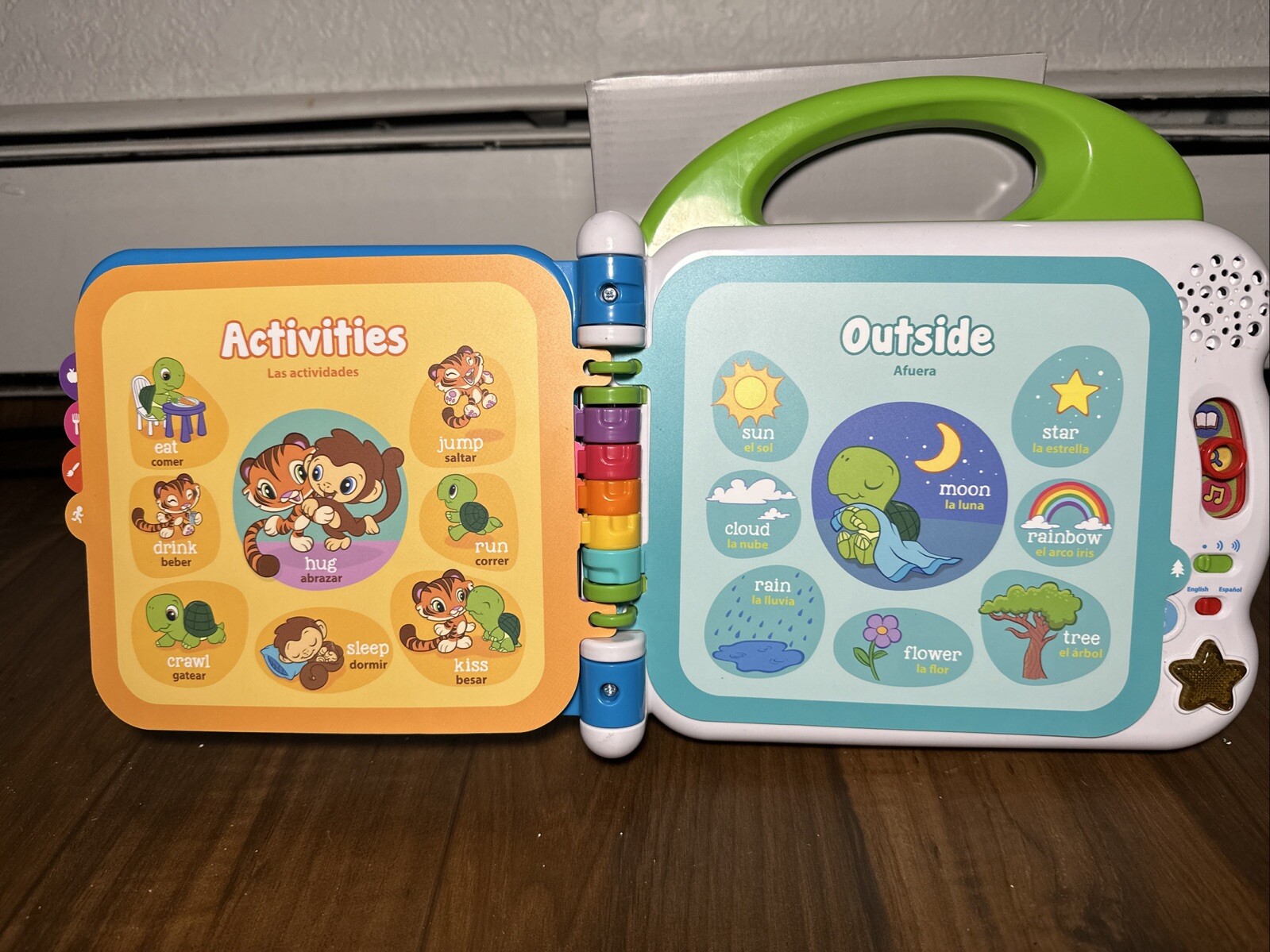LeapFrog Learning Friends 100 Words Book, Spanish + English – Tested Working