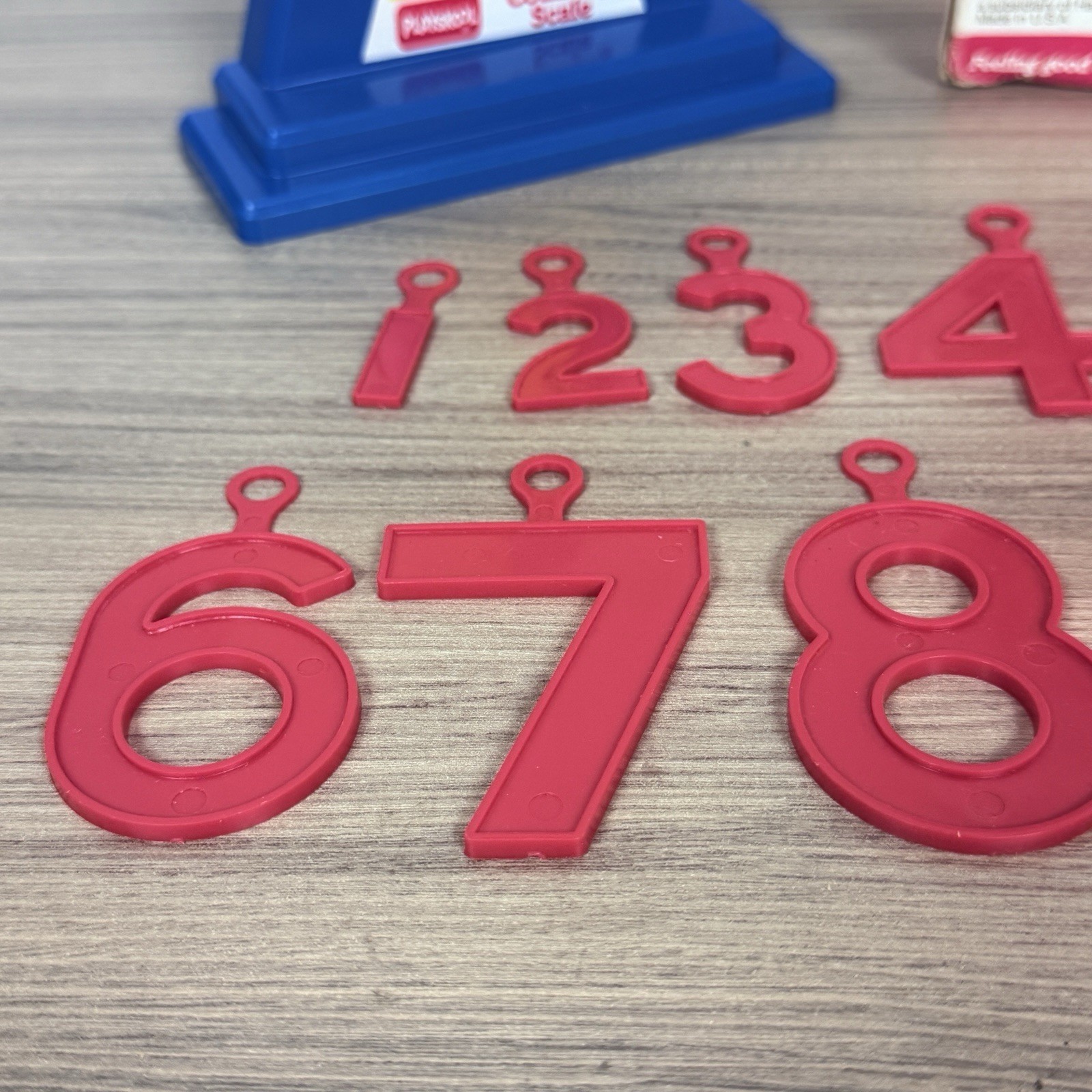 VTG 1987 Playskool Counting Scale Adding & Subtracting Box & 13 Numbers VIDEO!