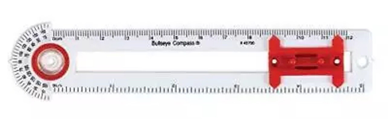 Learning Resources SAFE-T Bullseye Compass, Ruler, Protractor, Early Geometry