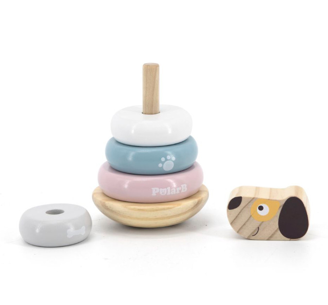 Viga Polar B Wooden Toy Stacking Puppy, 12m + Ages Baby