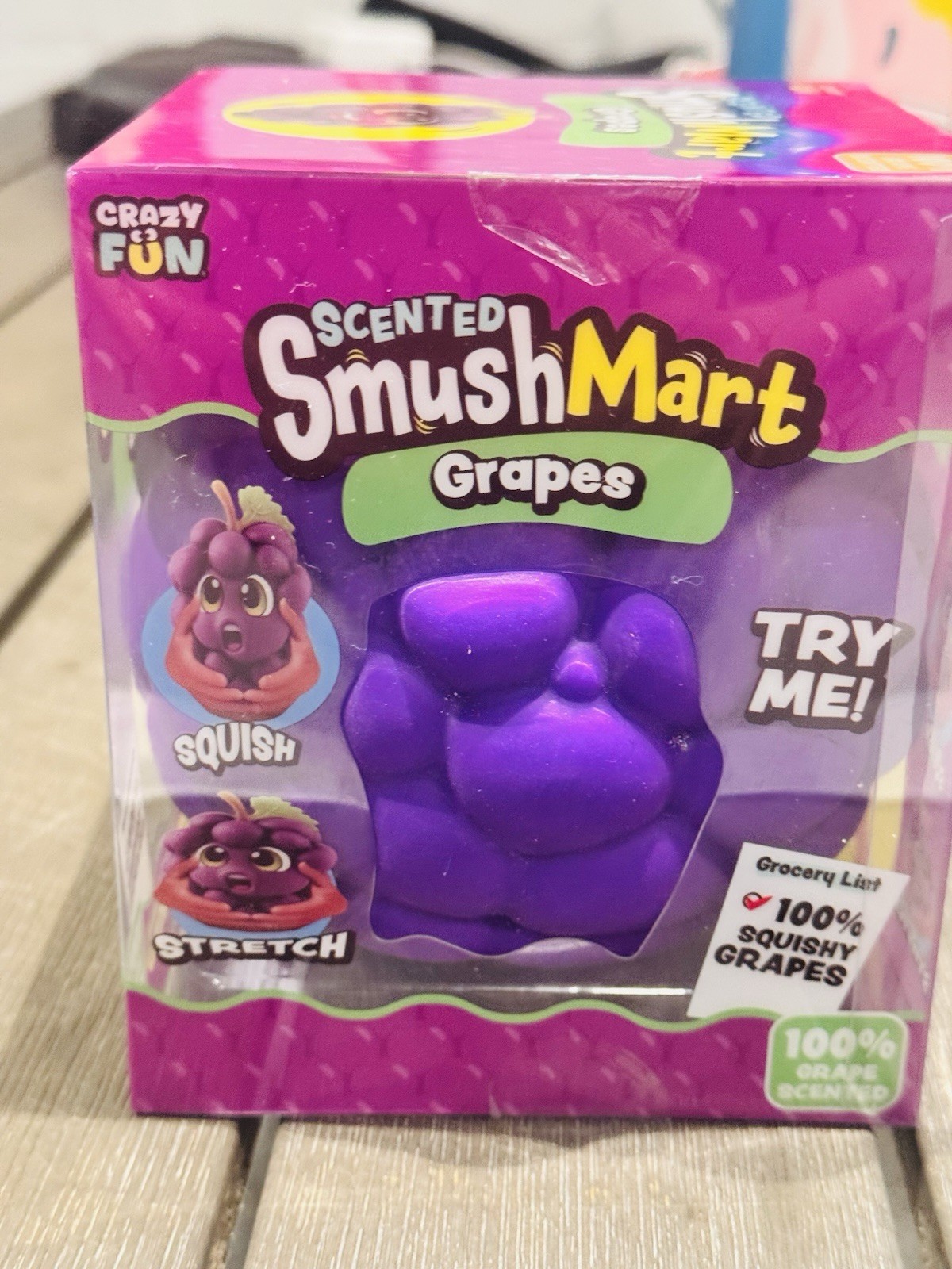 🍇 Smush Mart Scented Grapes JUMBO VIRAL SQUISHY 6” RMS USA Crazy Fun