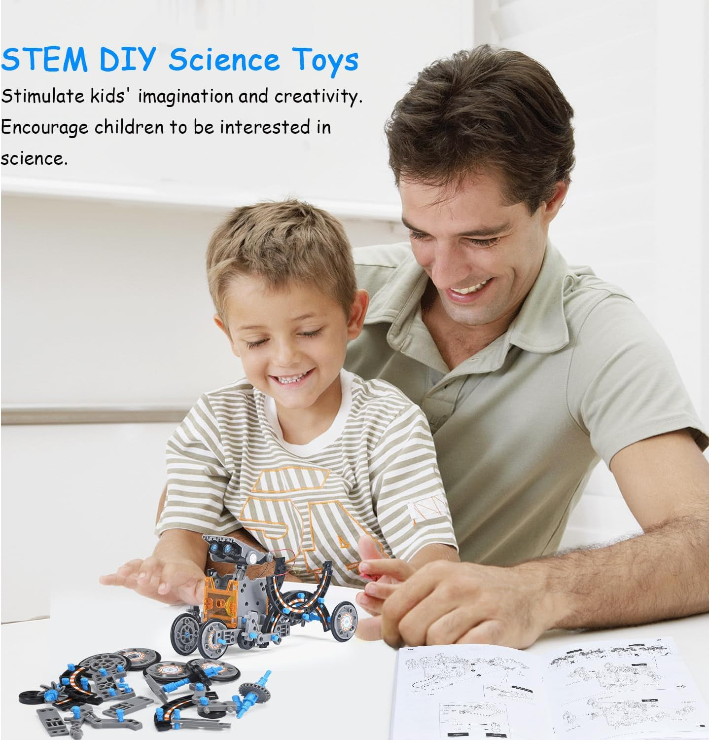 STEM Projects 12-In-1 Creation Solar Robot Kit,Science Experiments Toys Gifts fo