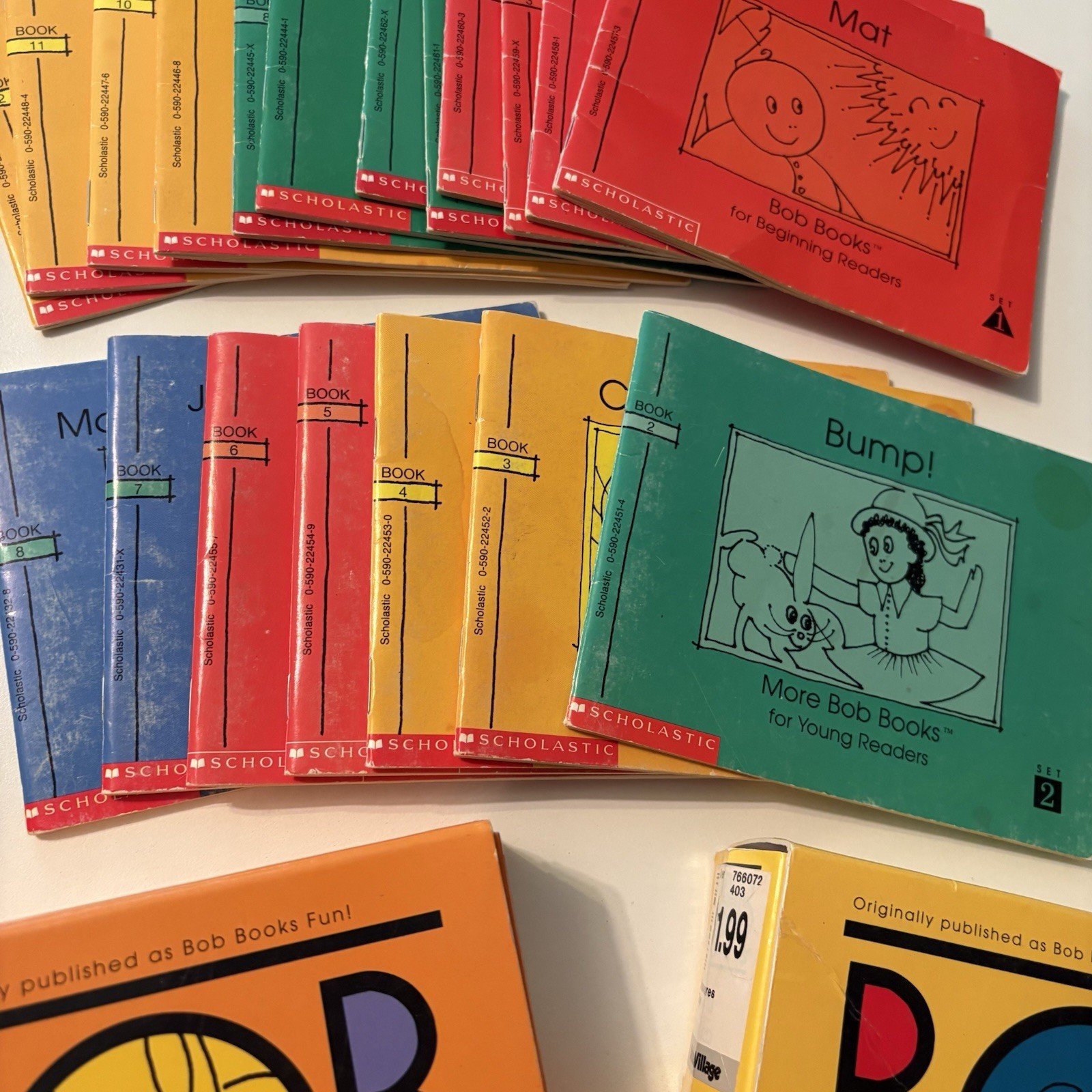 Scholastic Bob Books Four Sets Reading & Writing Preschool Kindergarten Ages 4-7