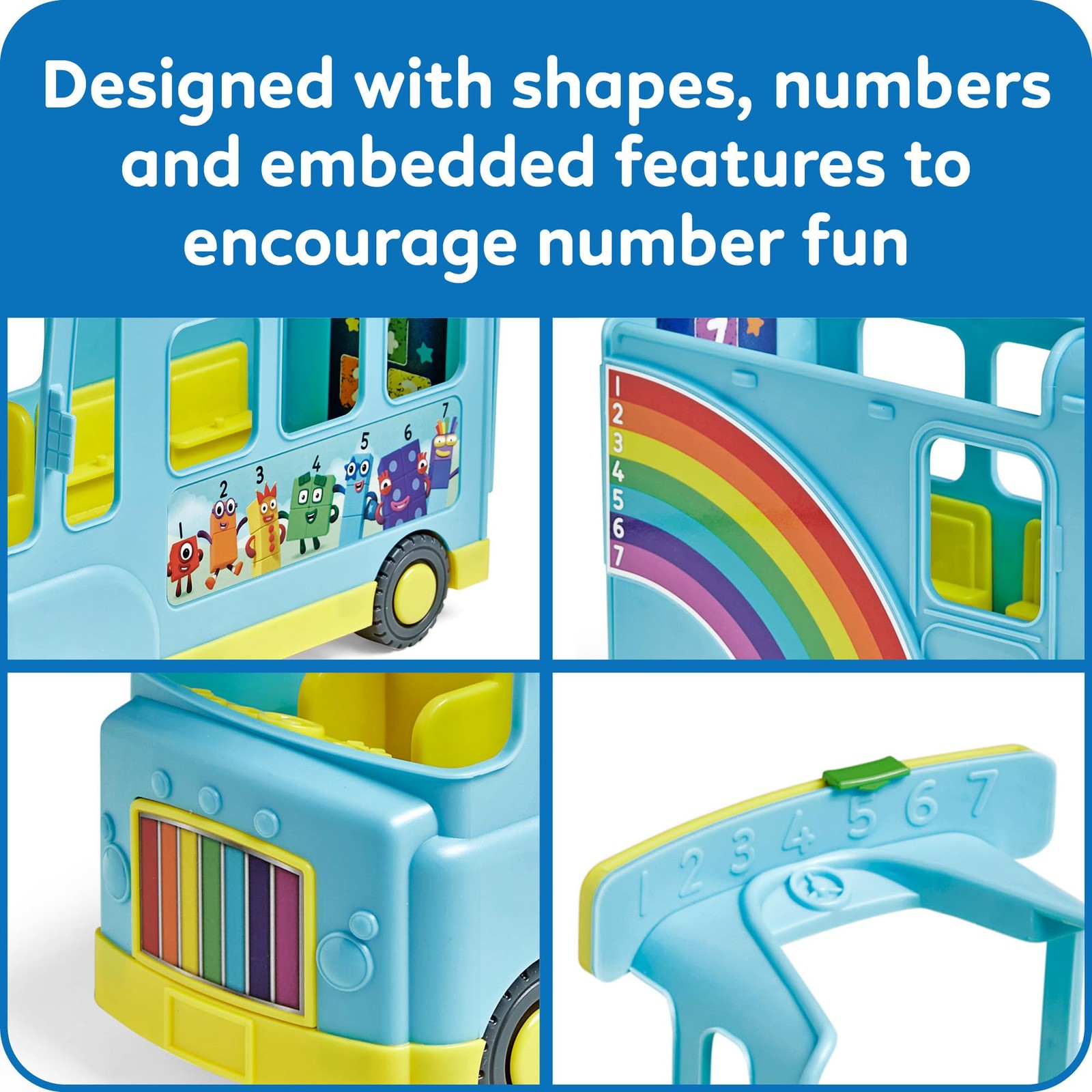 hand2mind Numberblocks 4.7 inches x 10.4 x 7.7 inches, Multicolor