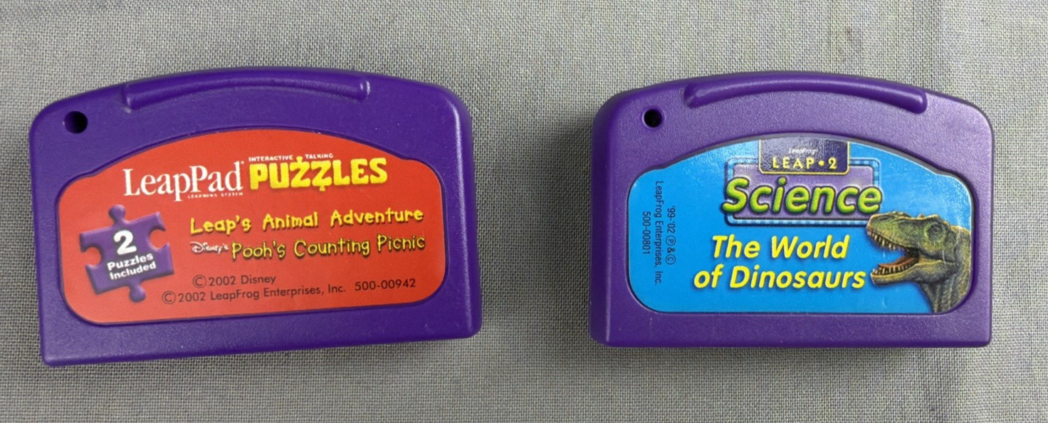 Vtg 2001 LeapFrog Leap Pad Learning System Console/Backpack/Books/Games *READ*