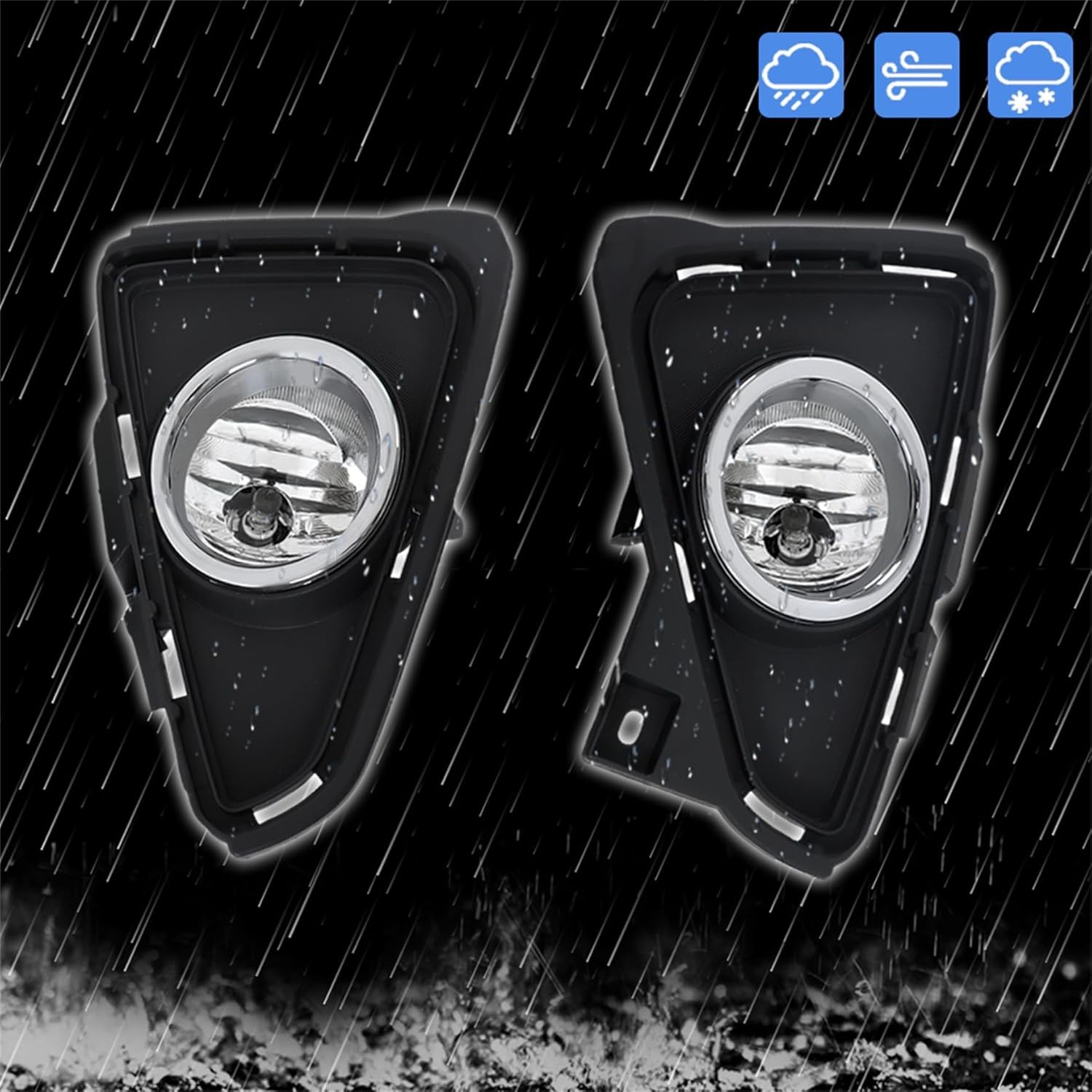 Pair Driving Fog Lamps Assembly Replacement for RAV4 2016 2017 2018 Fog Lights