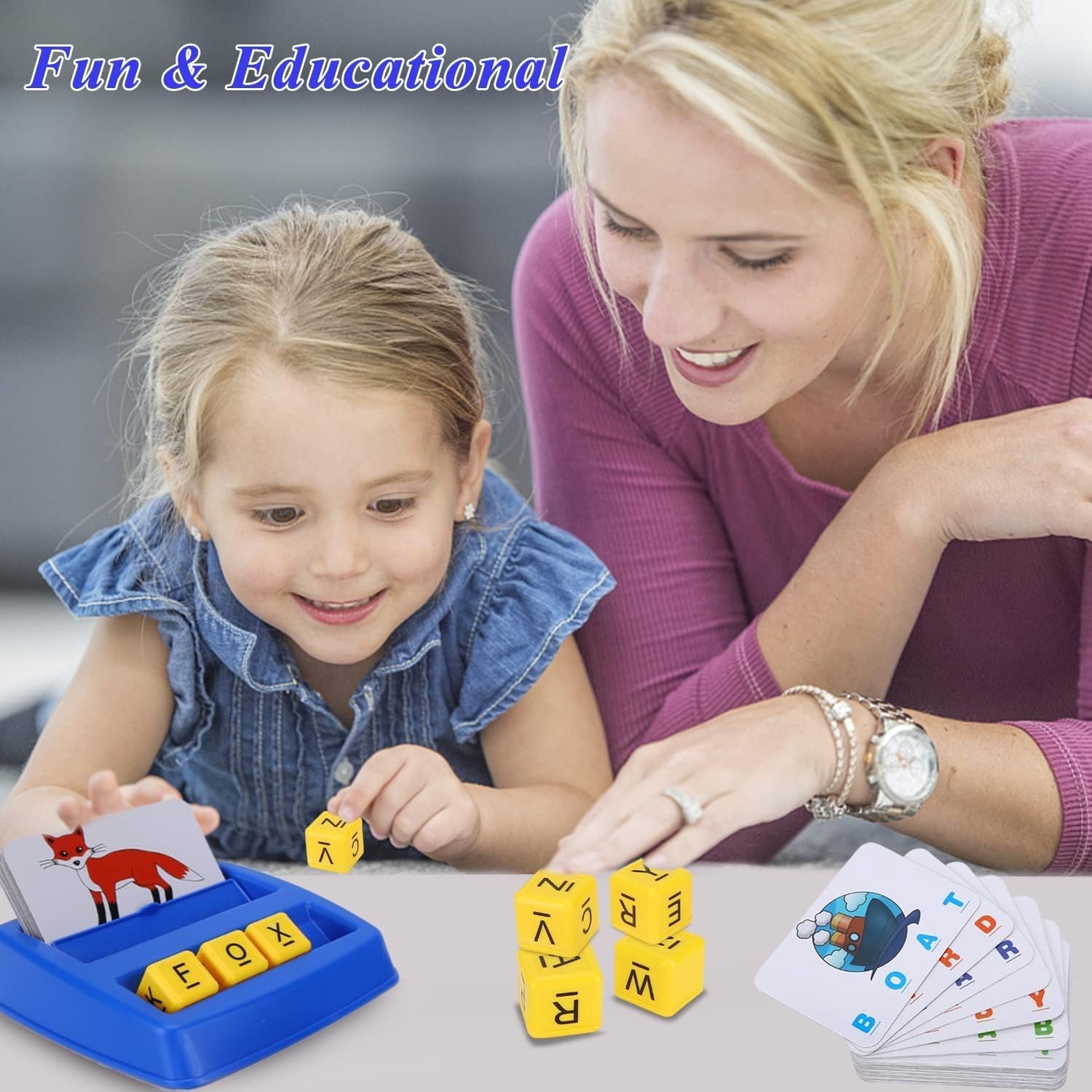 Matching Letter Spelling Games for Kids – Educational Learning Toys for 4 5 6…