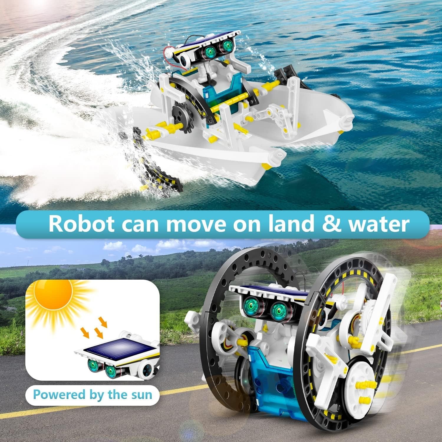 Eco-Friendly 13-in-1 Solar Robotics Kit for Kids: Hands-On STEM Learning Fun