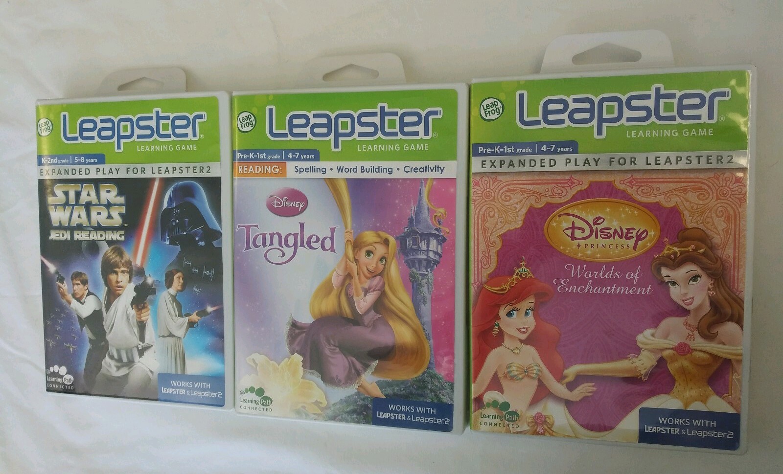 Lot of 3 Games Stars Wars, World of Enchantment and Tangled. Preown