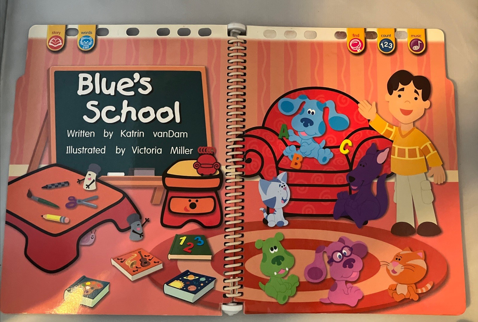 Blue’s Clues Beginner Reader 3-5 Years Blue’s School Fisher-Price 2003 Vintage