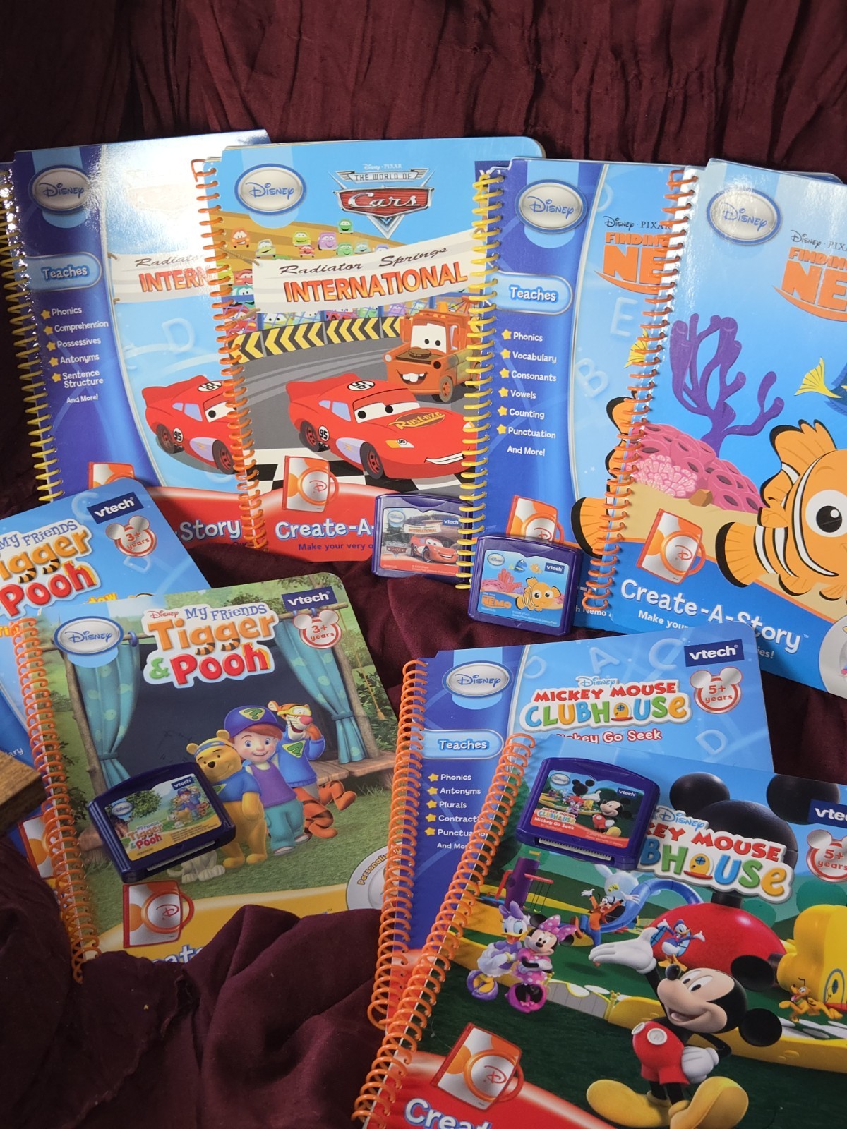VTech Disney Create-A-Story Electronic Learning System w/ 4Story Books, 3+ Years
