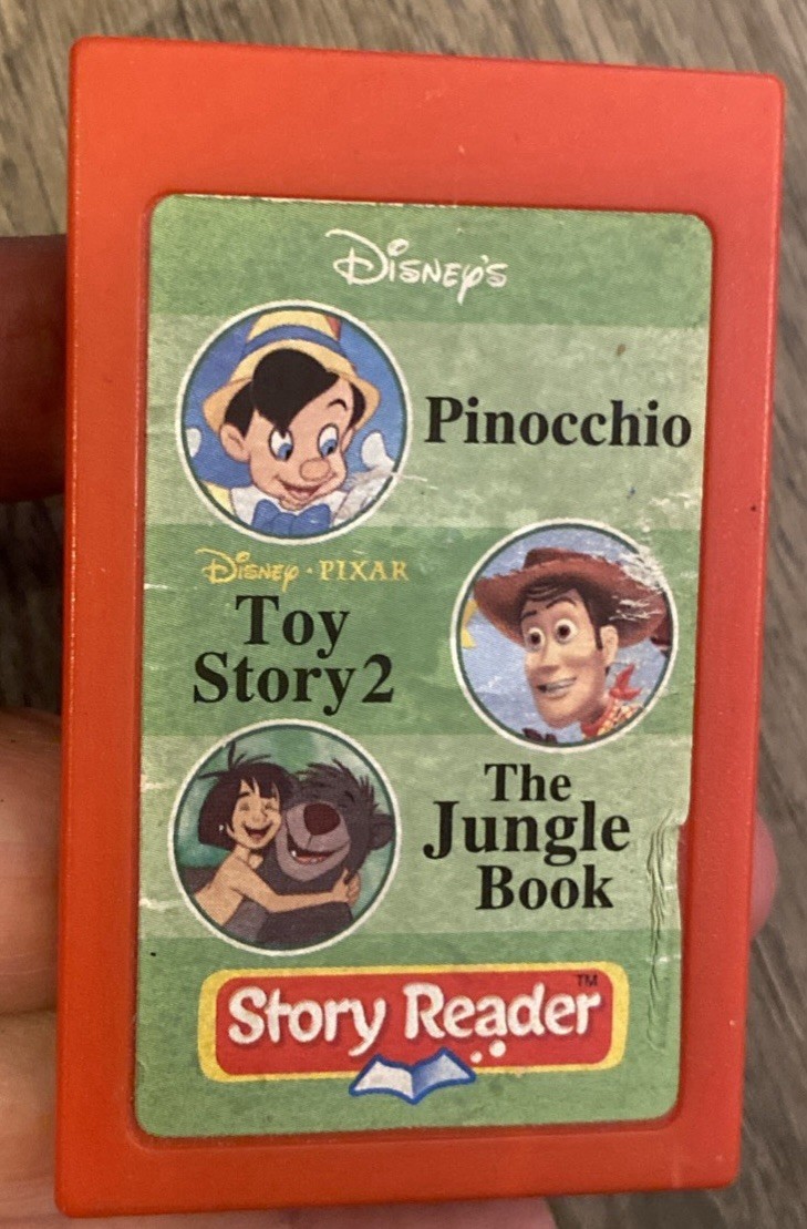 Story Reader Cartridges Lot 3 Disney Pinocchio Little Mermaid Lion King EUC
