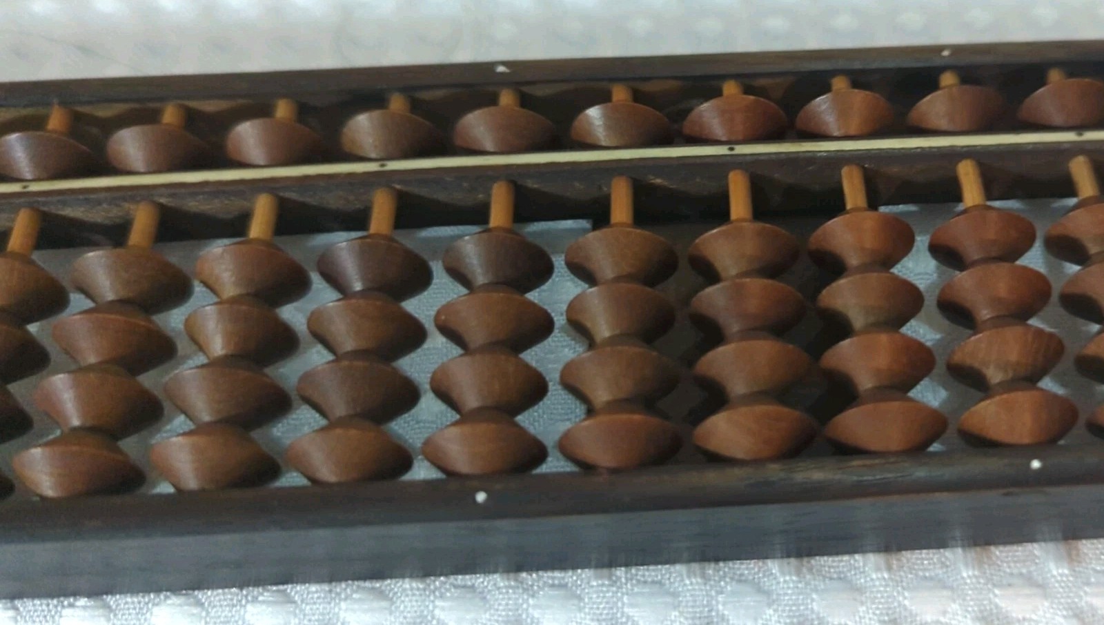 Japanese Soroban Wooden Abacus 21 Rod 105 Bead 12″ Calculator 1960s VTG