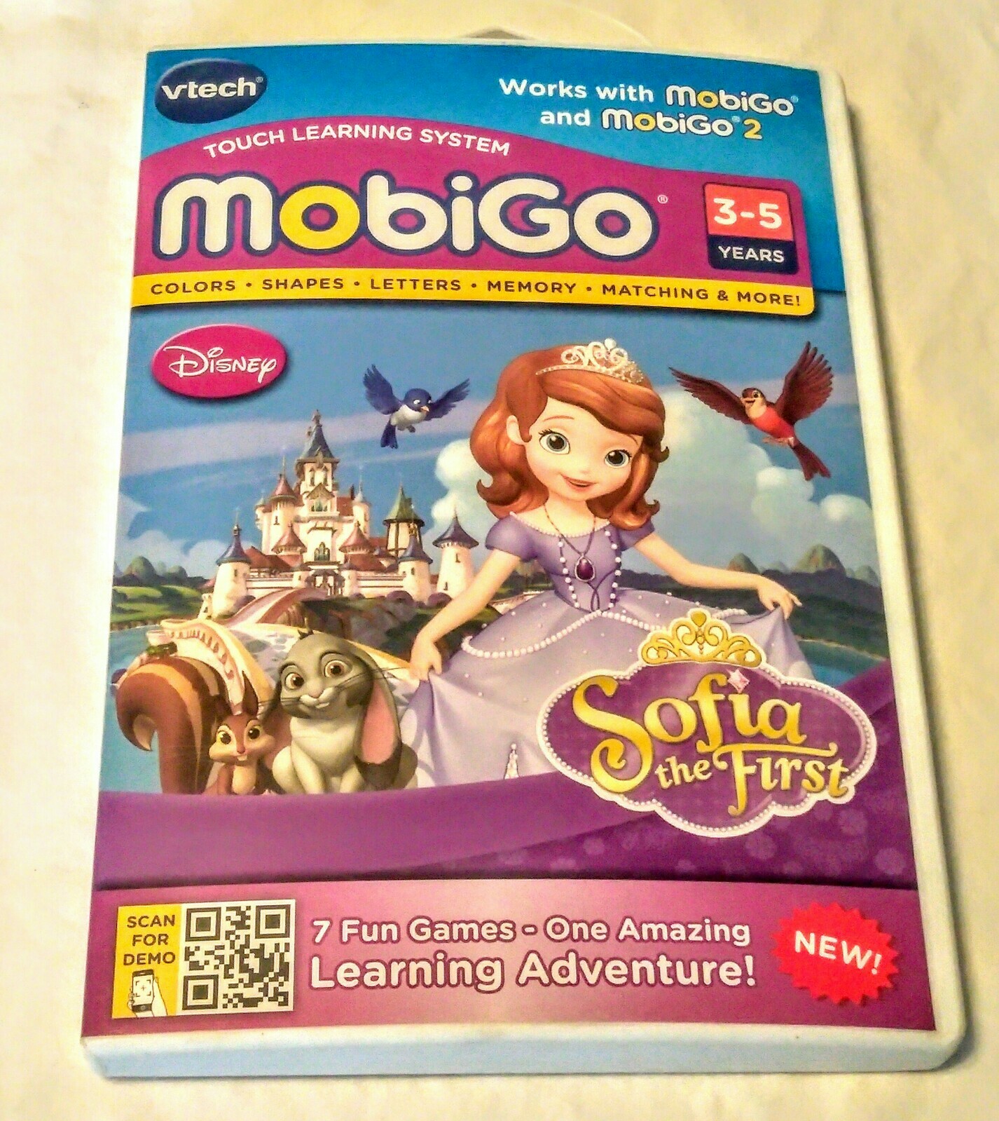 Sofia The First Disney VTech MobiGo with 7 Learning Games Included Age 3 to 5