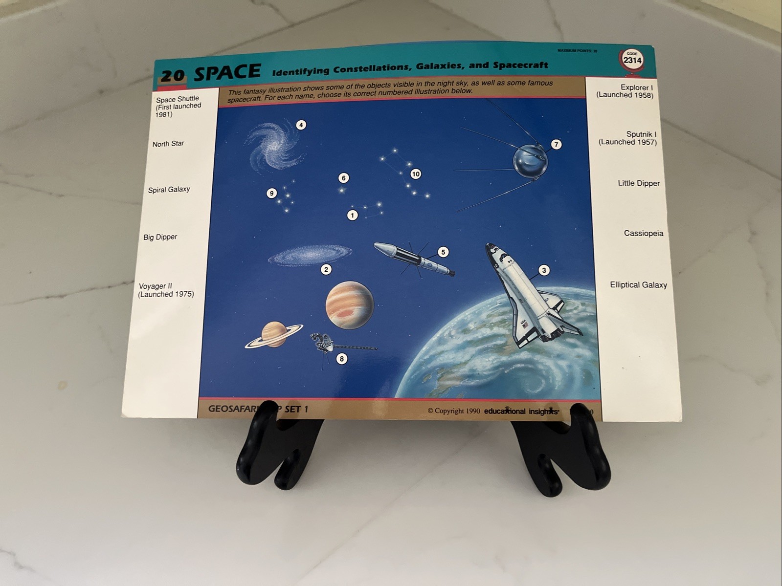 Lot of 5 Educational Insights Learning Cards 1990 / EI-8700,Ei-8712, EI-8711