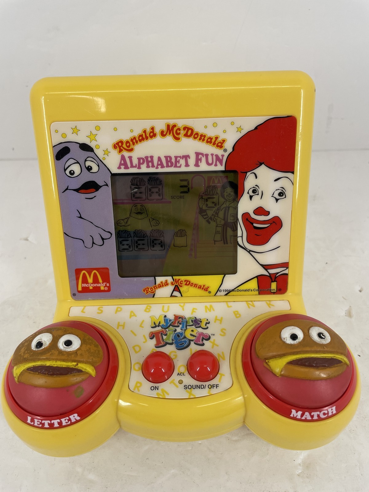 VTG McDonalds Alphabet Fun Electronic Handheld Game Educational Toy WORKS