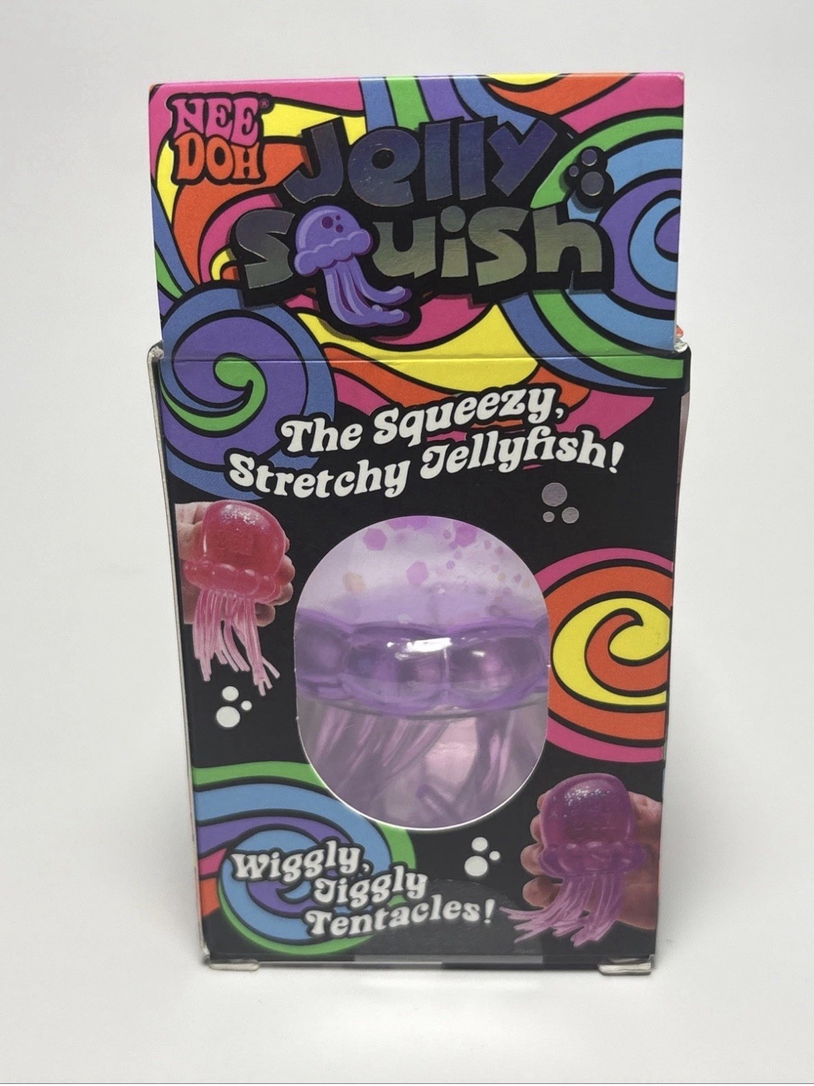 Needoh Jelly Squish Purple Jellyfish Squishy Toy Schylling NEW SEALED AUTHENTIC