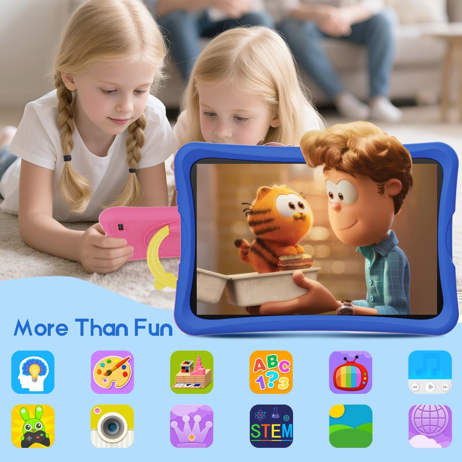 DigiLand 10.1″ Kids Tablet, 6GB RAM 32GB ROM, Android 15 GO, with Kid-Proof S…