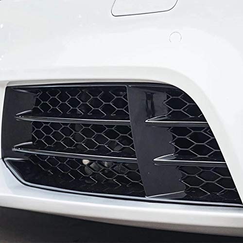 Rs5 Grill,Front Bumper Lower Fog Light Grill Grille Covers Glossy Black