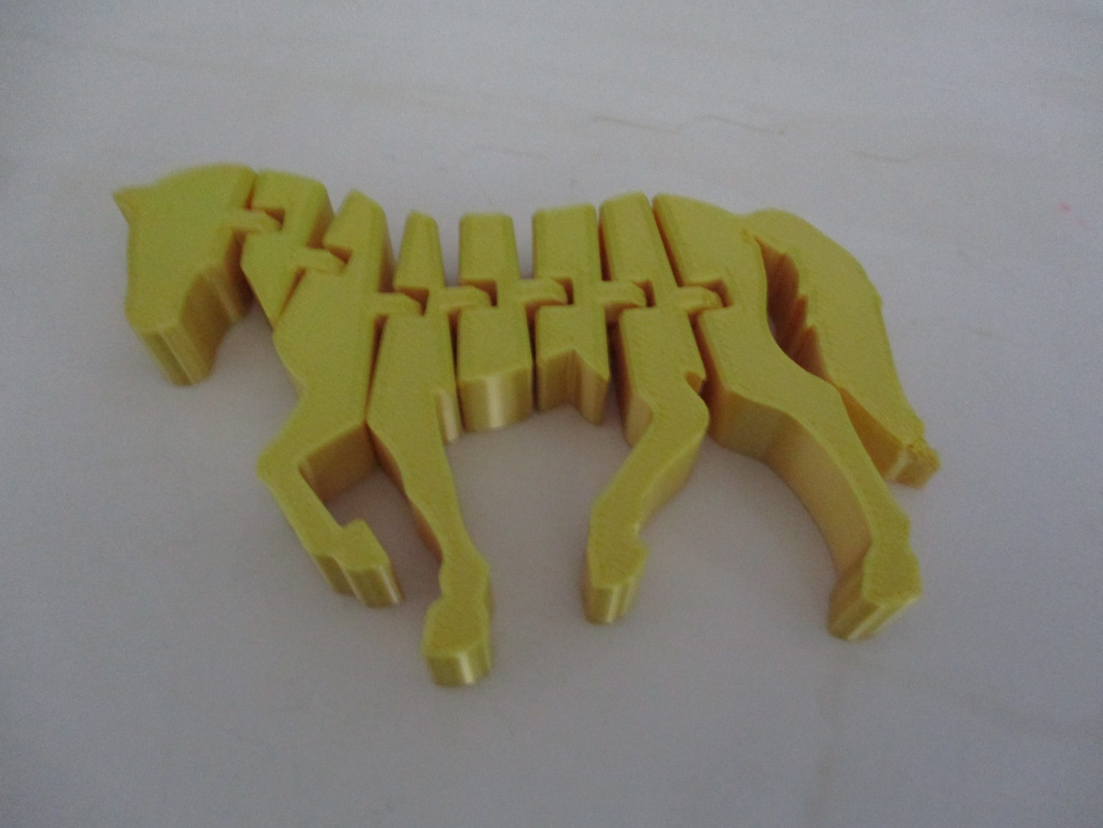 2 FLEXI SENSORY TOY HORSE 4 INCHES LONG YELLOW AND BLUE