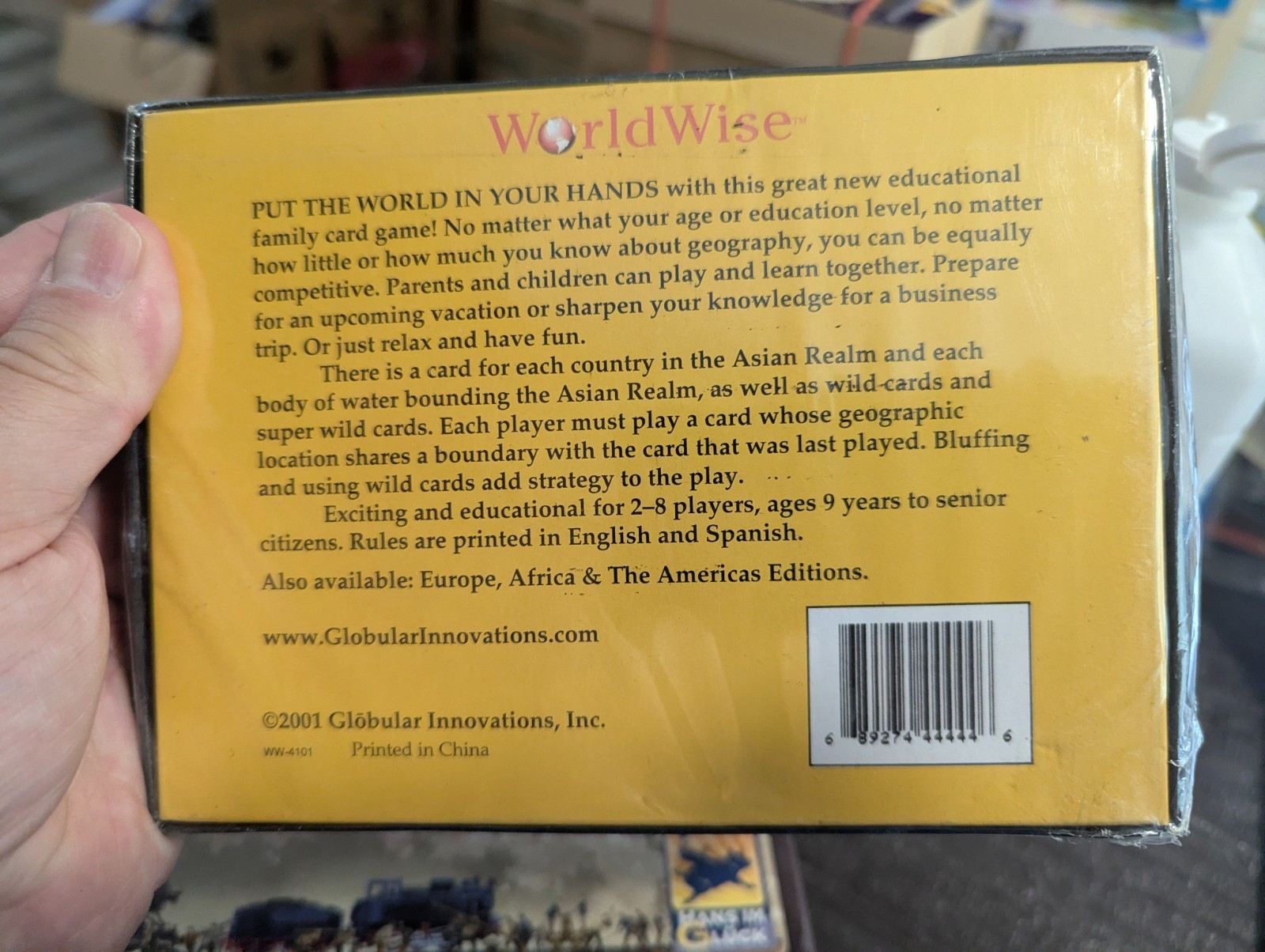 WORLD WISE GEOGRAPHY CARD GAMES ASIAN REALM SEALED 2001 VINTAGE