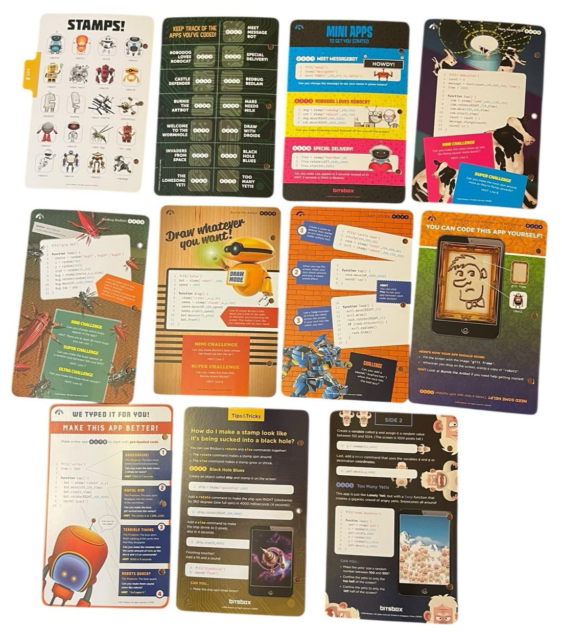 Bitsbox Coding – Apper Keepers With Levels 1-18 Guides Cards Stickers Homeschool