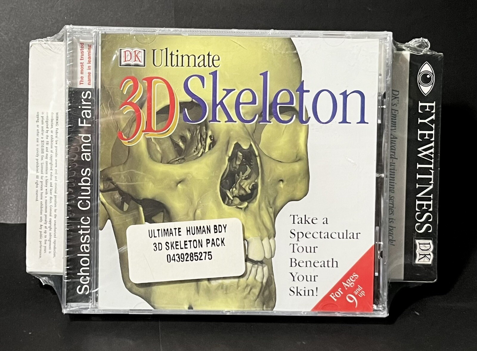 DK Ultimate 3D Skeleton CD ROM, Human Body 2.0 CD Rom & Human Machine VHS 3 Pack