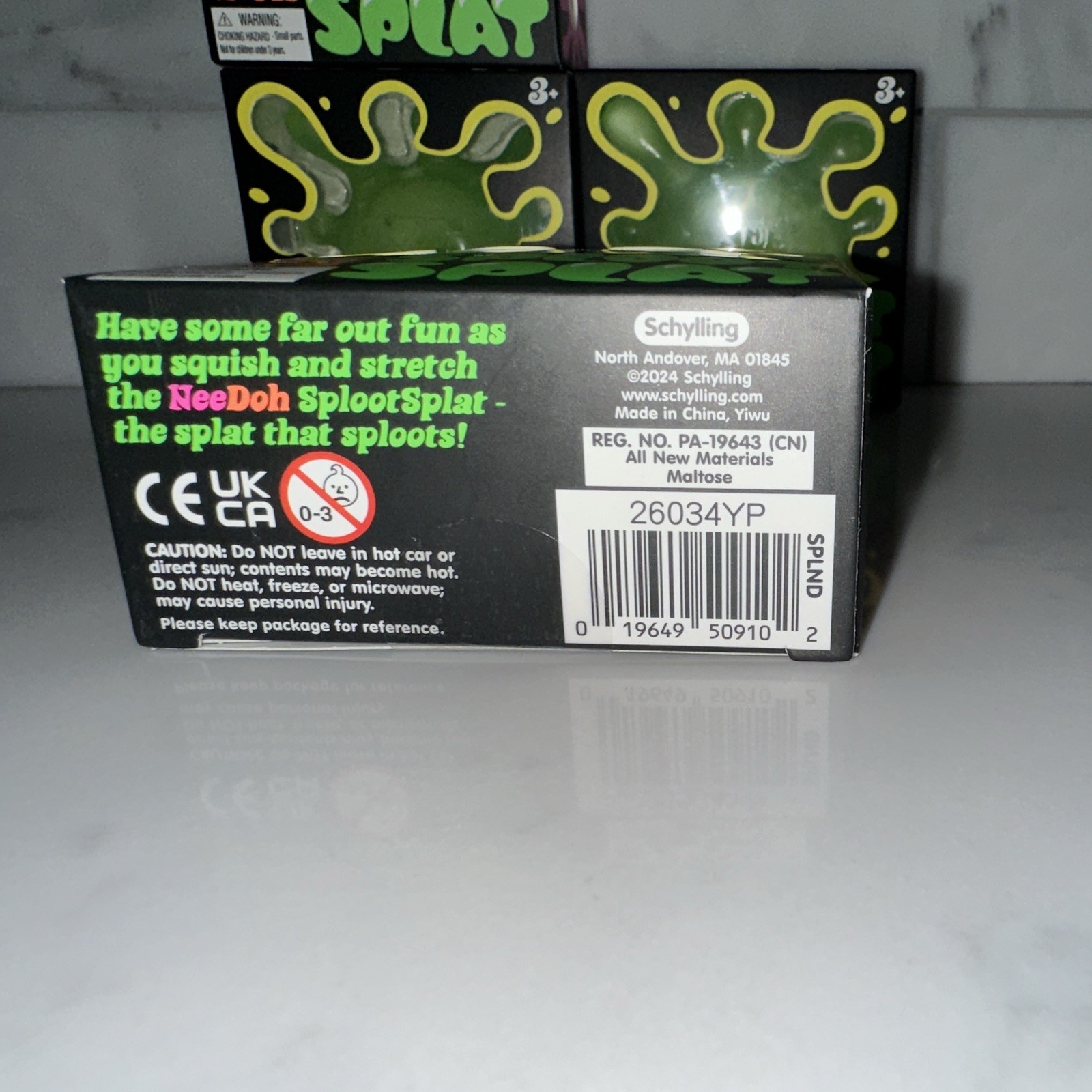 🔥AuthenticSchylling NeeDoh SplootSplat Tactile Squeeze Toy Green 26034YP