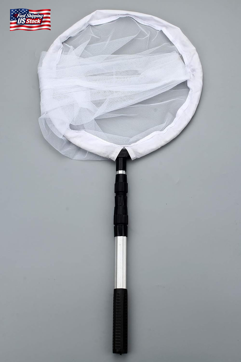 Insect and Butterfly Net with 12″ Ring, 24″ Net Depth, Handle Extends to 36 Inch