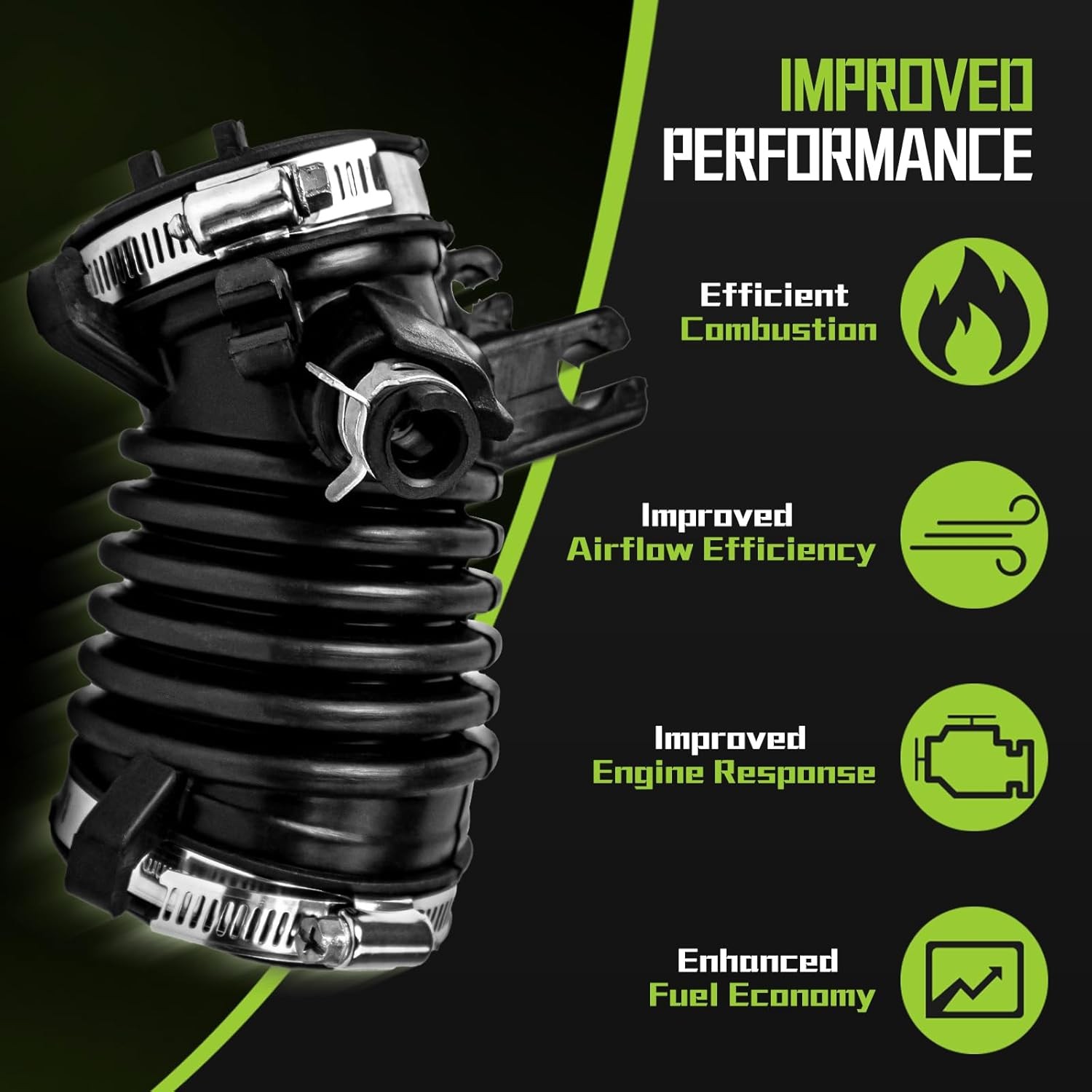 Engine Air Intake Hose Tube With Clamps Compatible With 2012-2015 Honda Civic 1.
