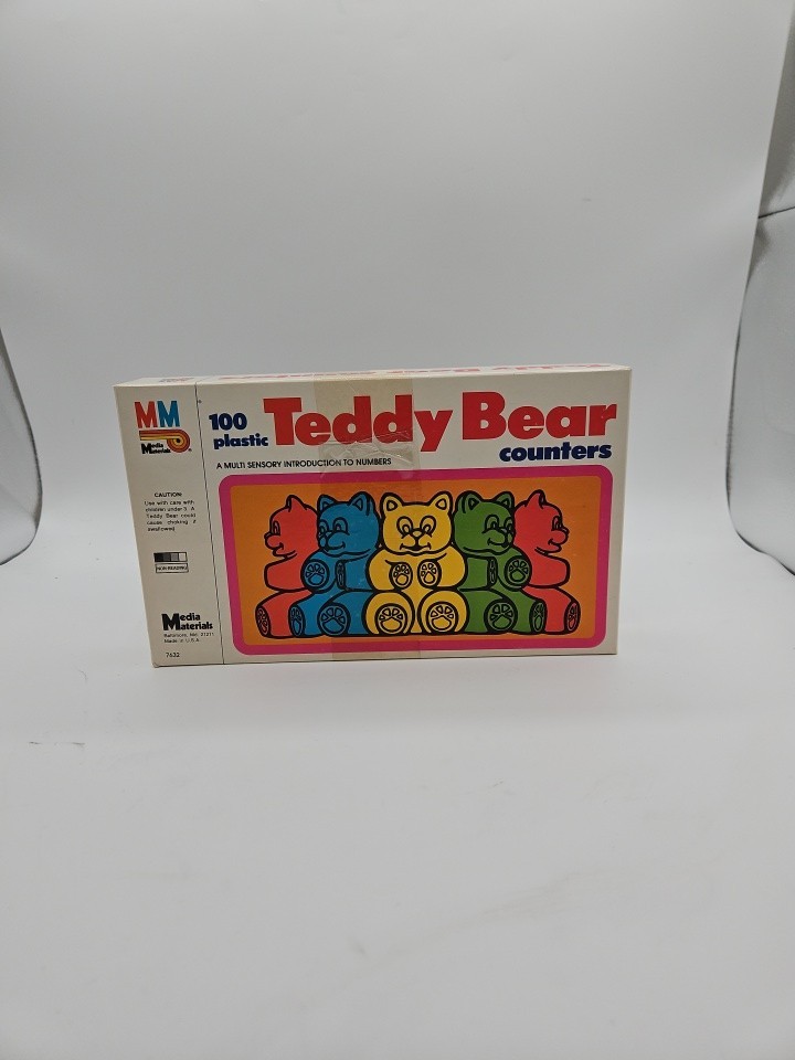 Vintage 1985 Media Materials Plastic Teddy Bear Counters 100