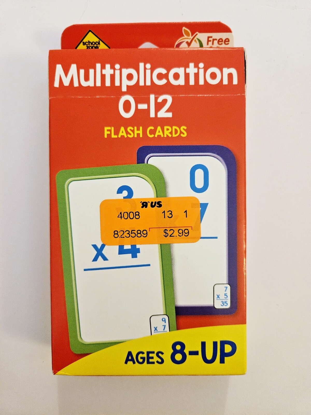 5 Pack School Zone Flash Cards Ages 4 to 9+ Mathmatics & Numbers Toys-R-Us NIB