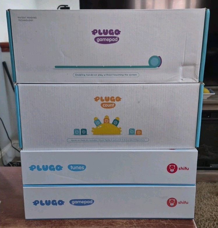 Shifu Plugo Lot Of 2 Game Pads, Plugo Tunes & Plugo Count – Complete Learning