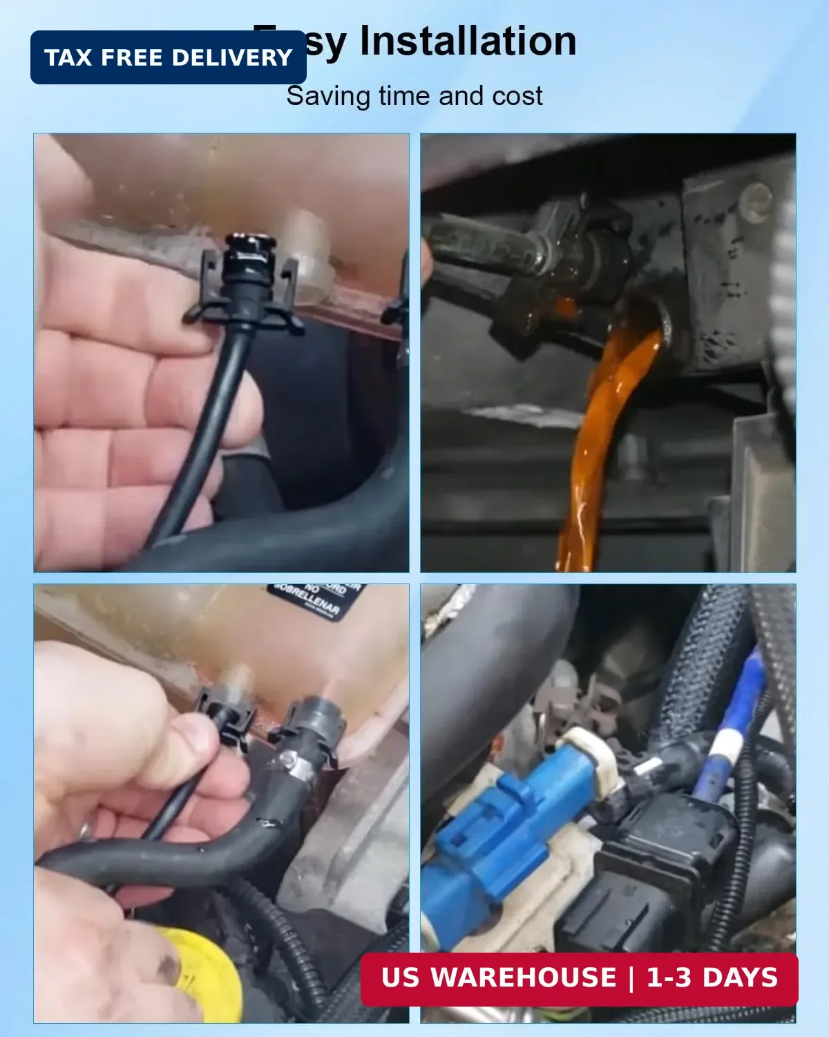 Upper Coolant Reservoir Hose Fit for Ford Escape 2.0L L4 2013 2014 2015 2016, En