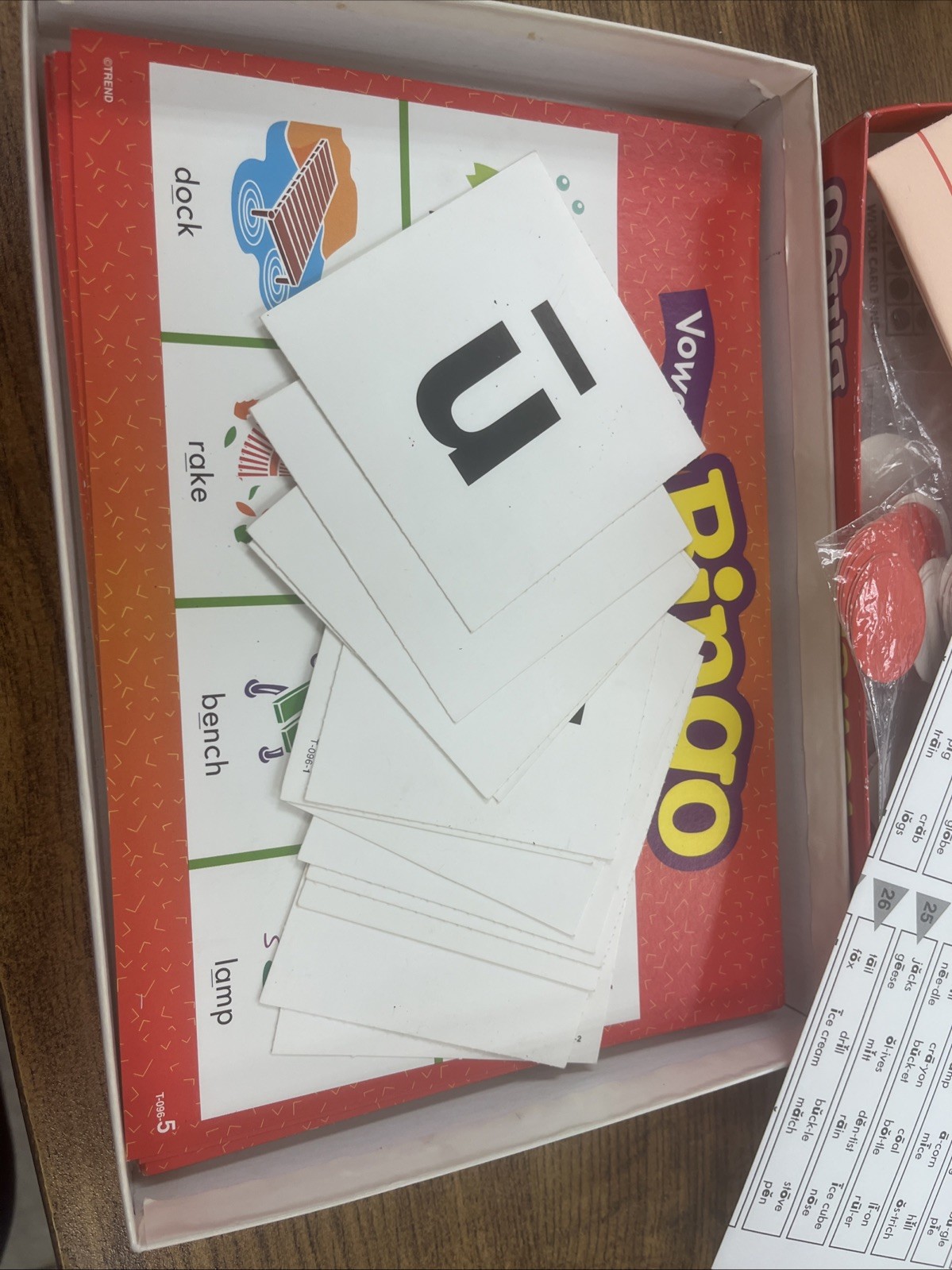 TREND Vowels Bingo Game Vintage 1995 Class Set 36 Student Playing Cards COMPLETE