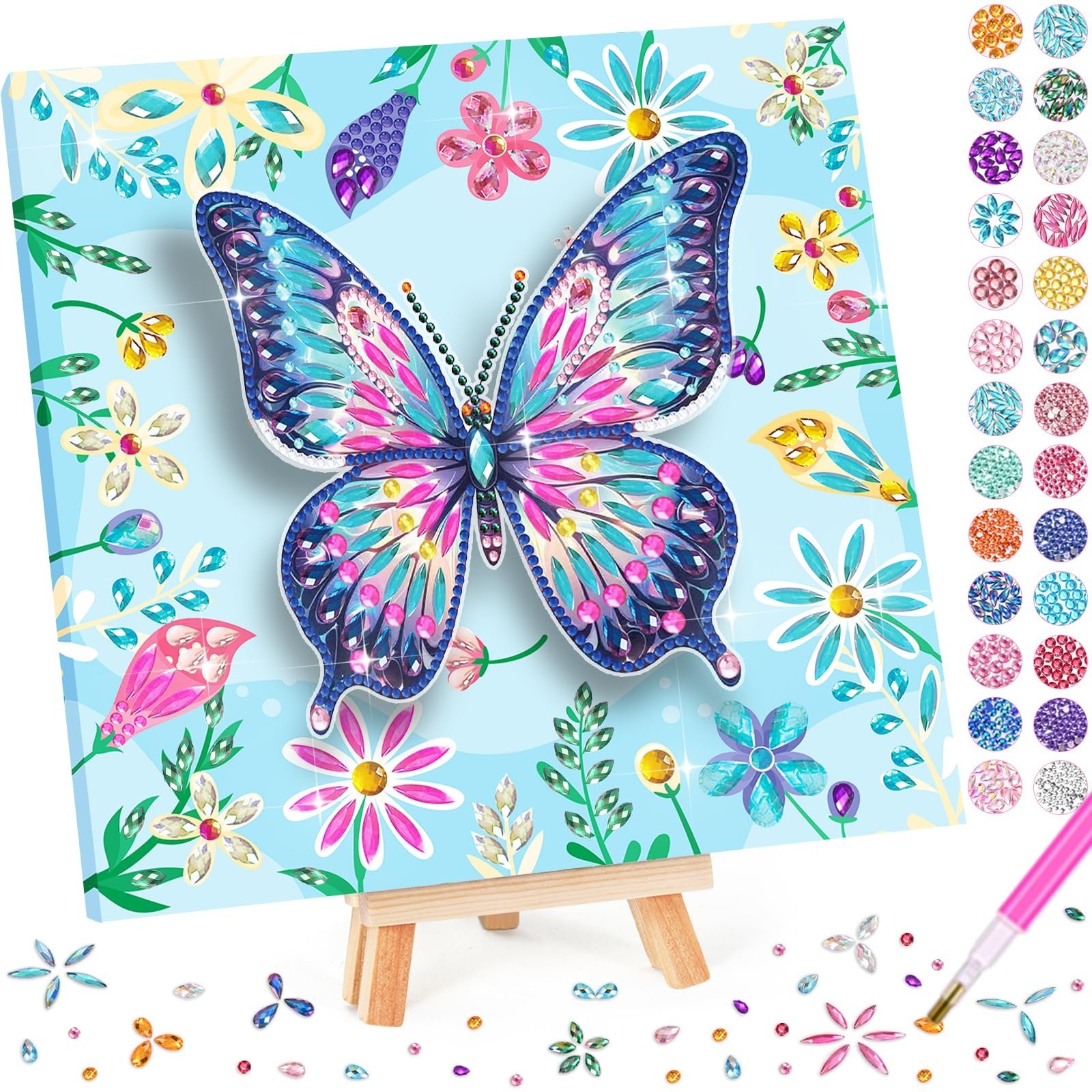 Crafts for Girls 8-12 – Make Your Own Butterfly Diamond Art Kits for Kids – A…