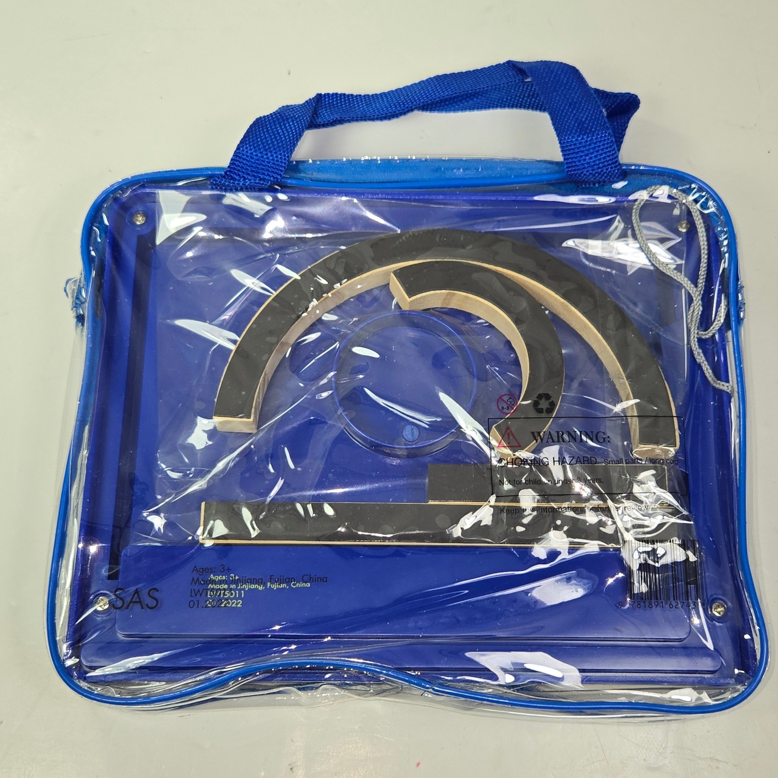 Learning Without Tears Stamp & See Screen Magnetic Writing Toy Blue Case NEW