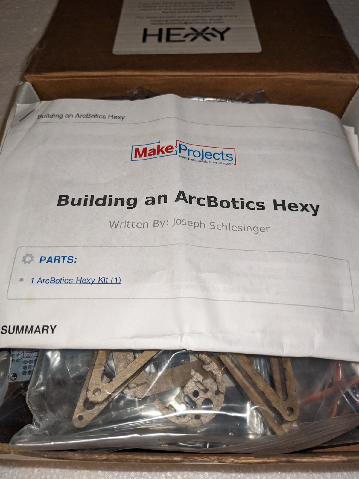 ArcBotics Hexy Hexapod Robot New Arduino Open Source 6-Legged DIY Kit First Set