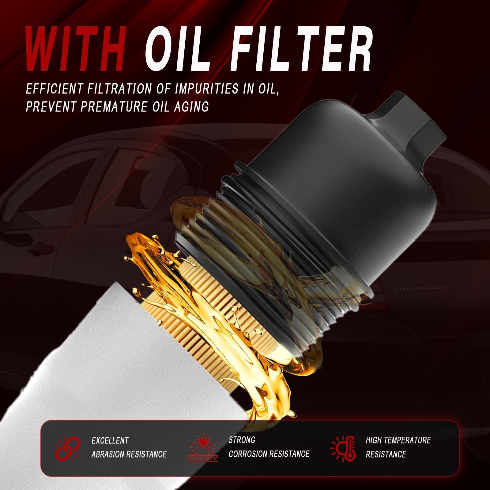Aluminum Engine Oil Cooler Filter Housing Fits 11-16 Dodge Jeep Chrysler Ram3.6L