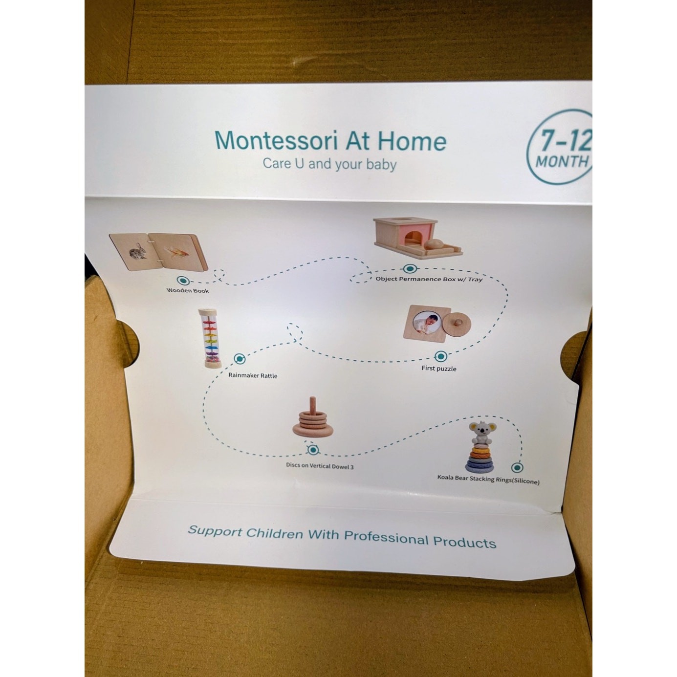 MONTESSORI ( 7-12 months) Subscription Box (BOX OF SENSORY & EDUCATIONAL TOYS )