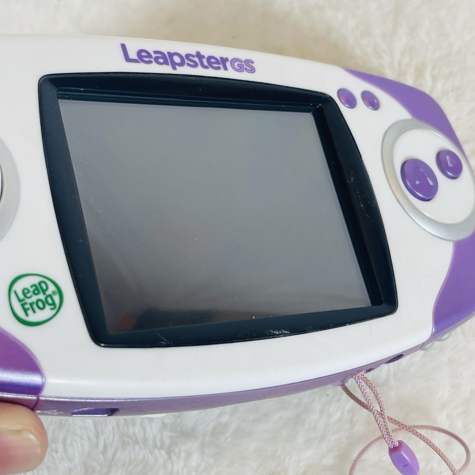 LEAPFROG LEAPSTER GS Purple Game Console W/ 1 Game Tested & Working