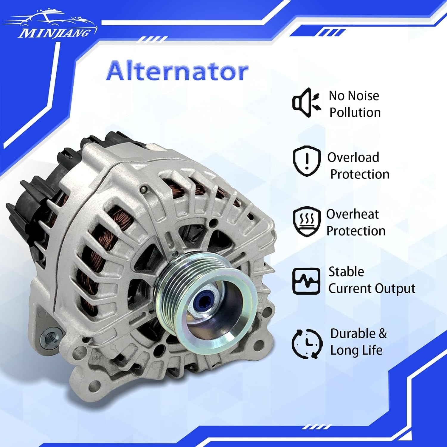 Alternator Compatible with 2013-2015 Audi Q7 V6 3.0L Replace 06E903023B