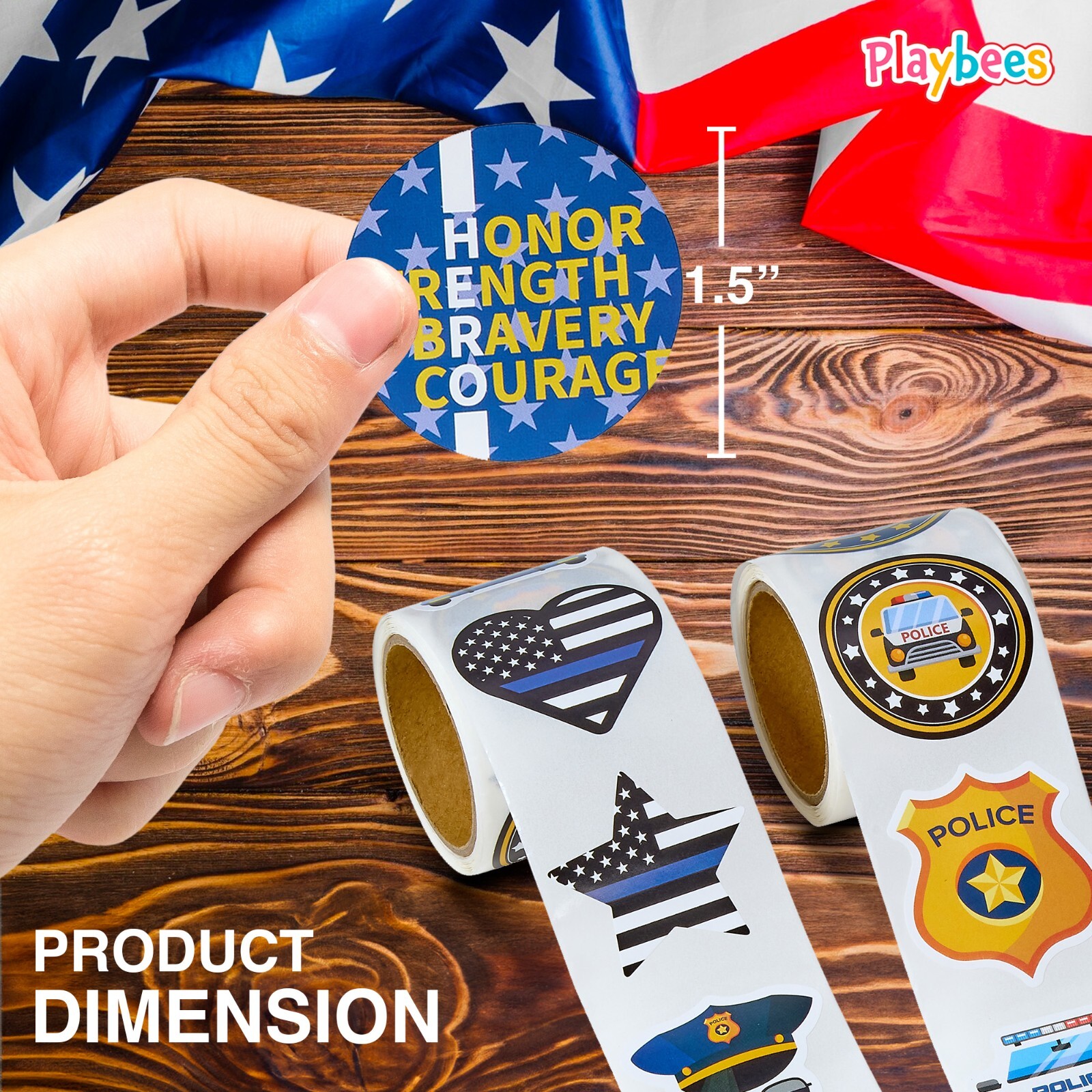 Police Stickers for Kids – 200 Pack of Law Enforcement Themed Designs
