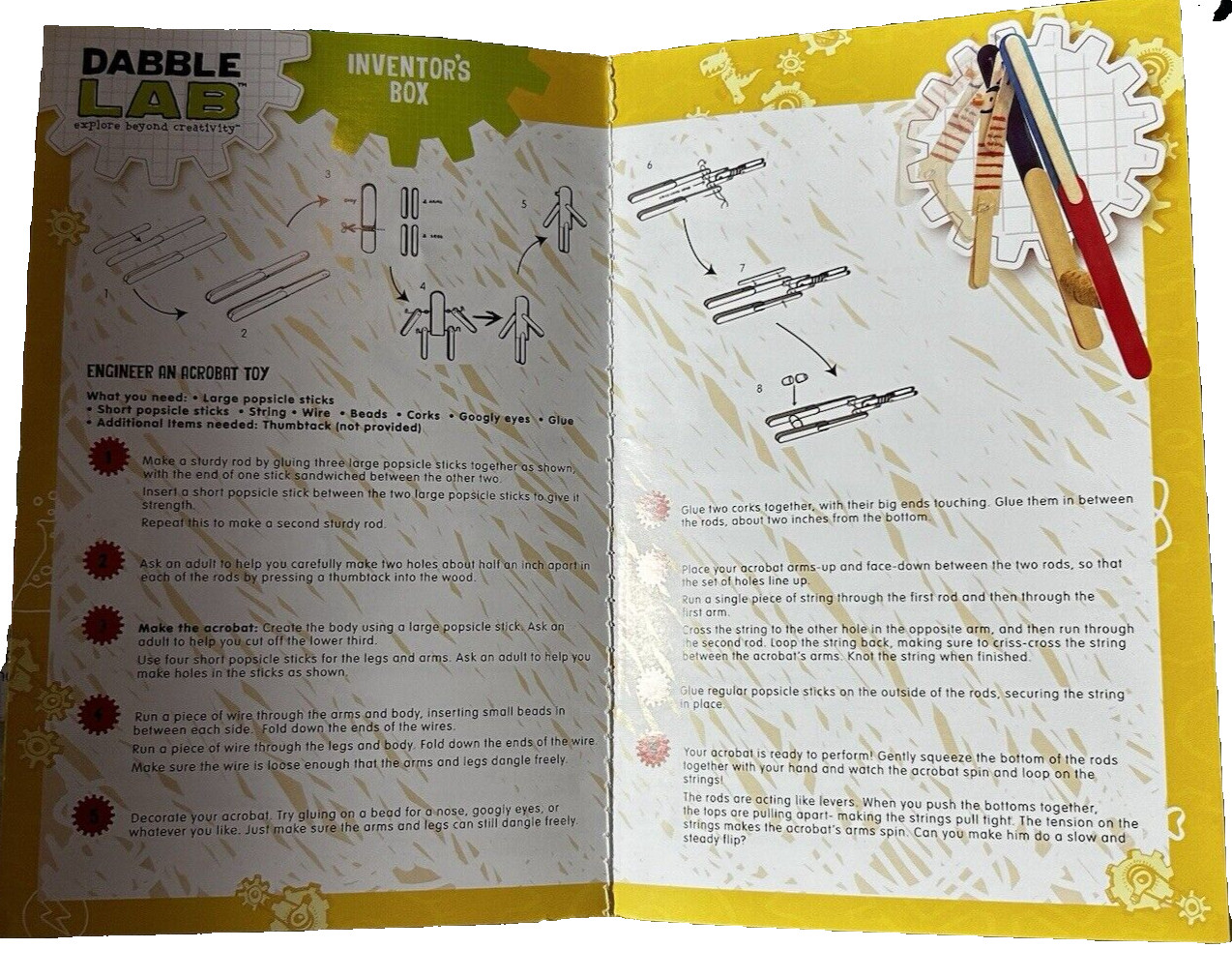 Dabble Lab ~Explore Beyond Creativity~ Inventors Box ~250 Pieces 8 Years And Up